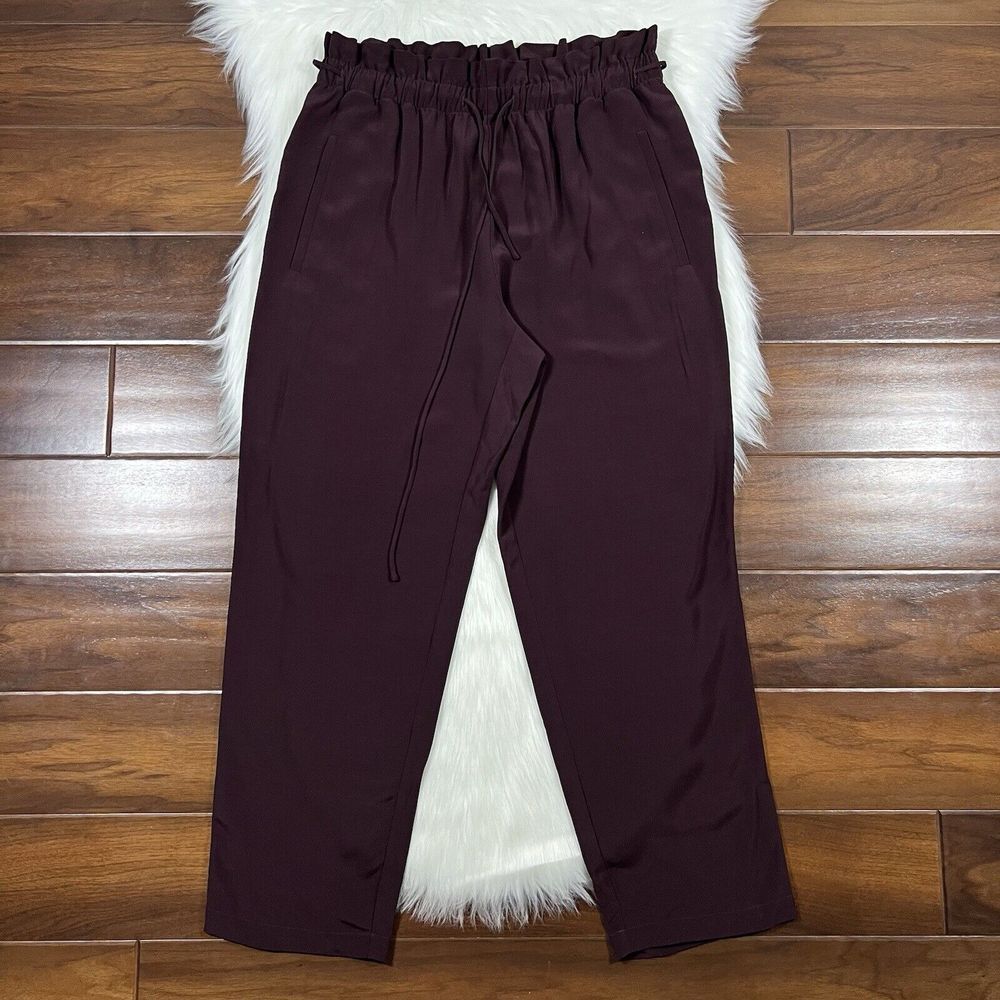 Eileen Fisher Women's Size Small Casis Tencel Crepe Paper Bag Ankle Pants